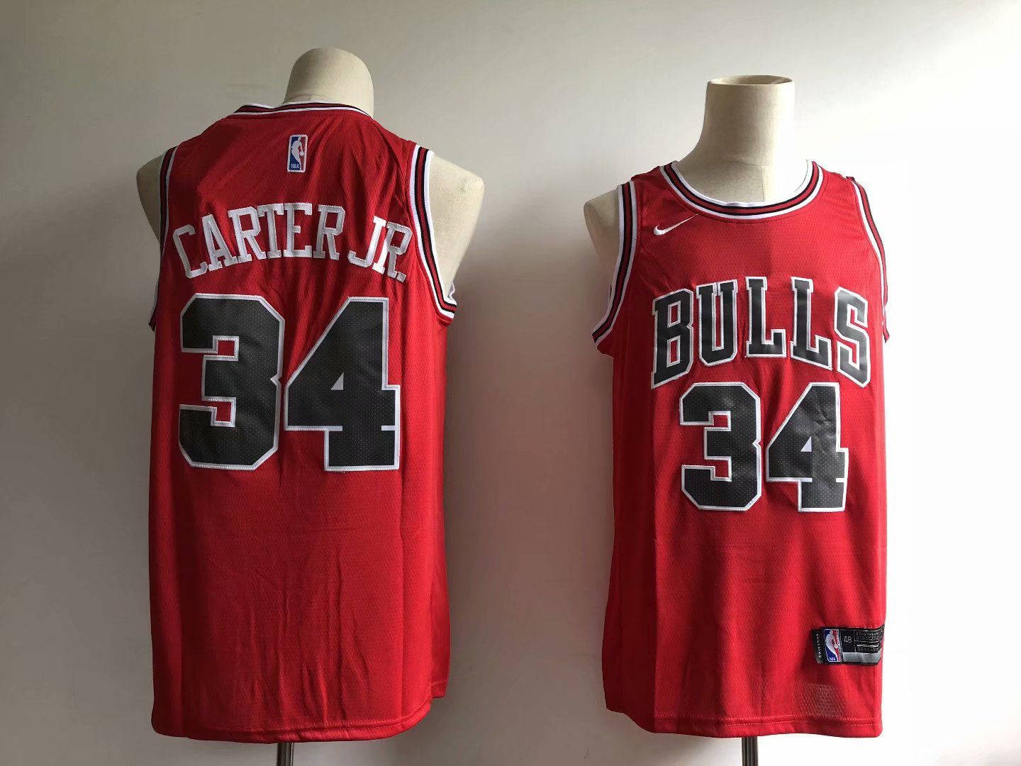 Men Chicago Bulls 34 Carter jr Red Game Nike NBA Jerseys